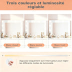 Coiffeuse Constance — 110 cm, miroir à ampoules et 7 tiroirs – vue 3