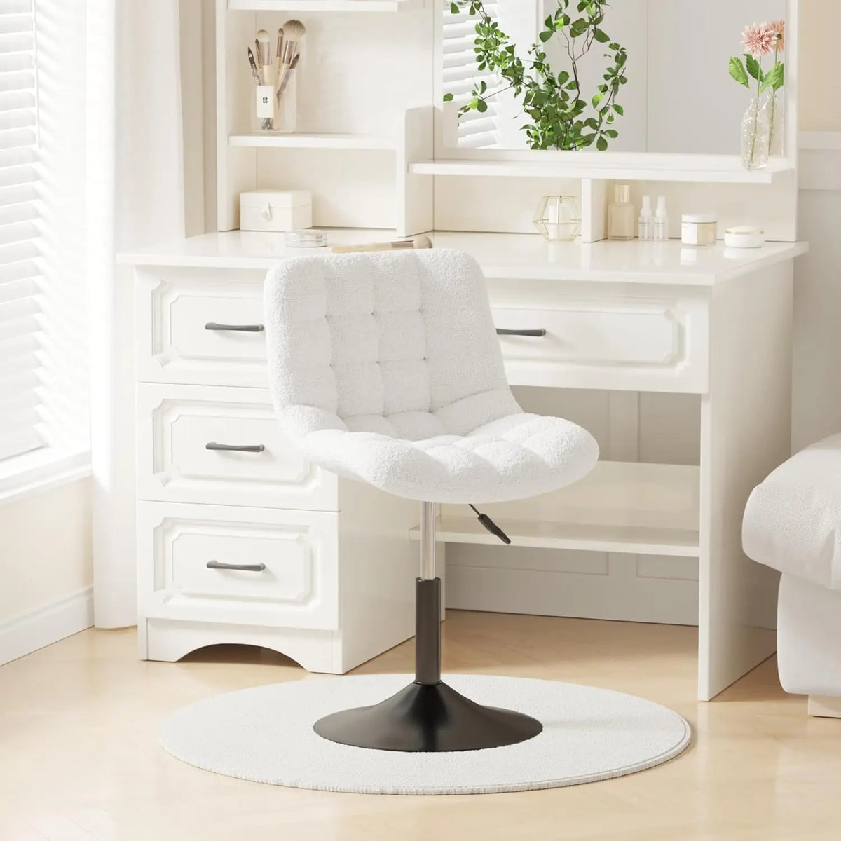 Chaise Câline — bouclette, pivotante et réglable en hauteur