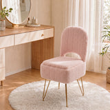 Tabouret Guimauve — peluche rose, dossier rabattable et coffre
