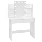 Coiffeuse Louise — 90 cm, miroir à 10 ampoules et 2 tiroirs – vue 4